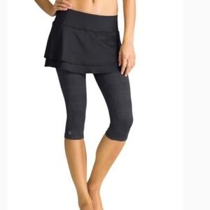 𝅺ATHLETA Split Time 2 in 1 Skort Capri Leggings XS 2 skirt duo